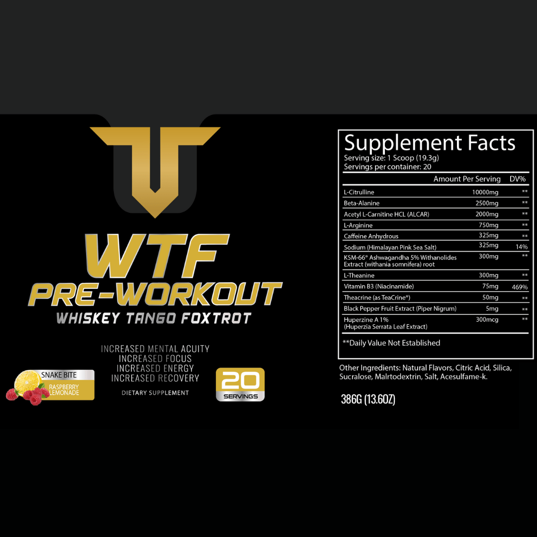 WTF Pre - Workout Wholesale Case (12 Units) - Troponin Nutrition